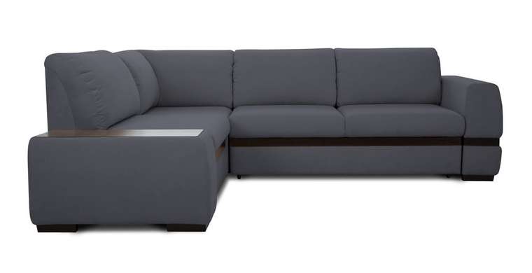 Угловой диван-кровать Миста темно-серого цвета