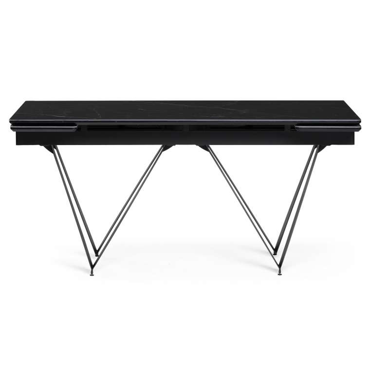 Раздвижной обеденный стол Марвин 160х90 черного цвета