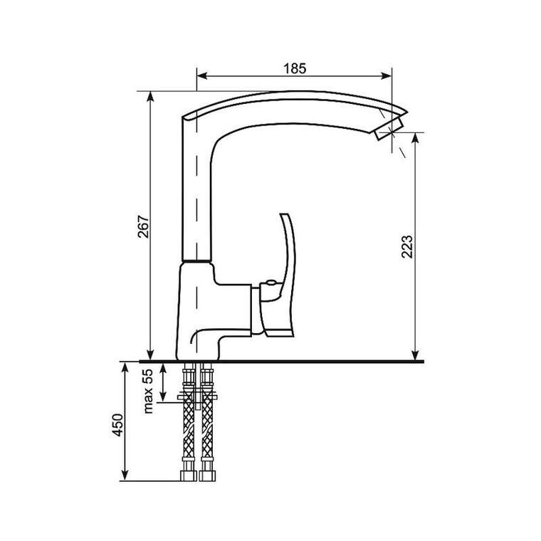 Смеситель для кухни Ulgran U-005-302, песочный