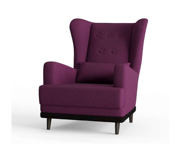 Кресло Лорд в обивке из велюра фиолетового цвета