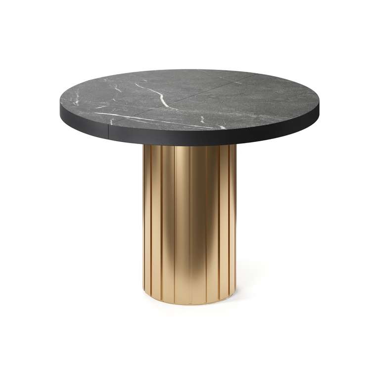 Обеденный стол раздвижной Турейс на золотом основании
