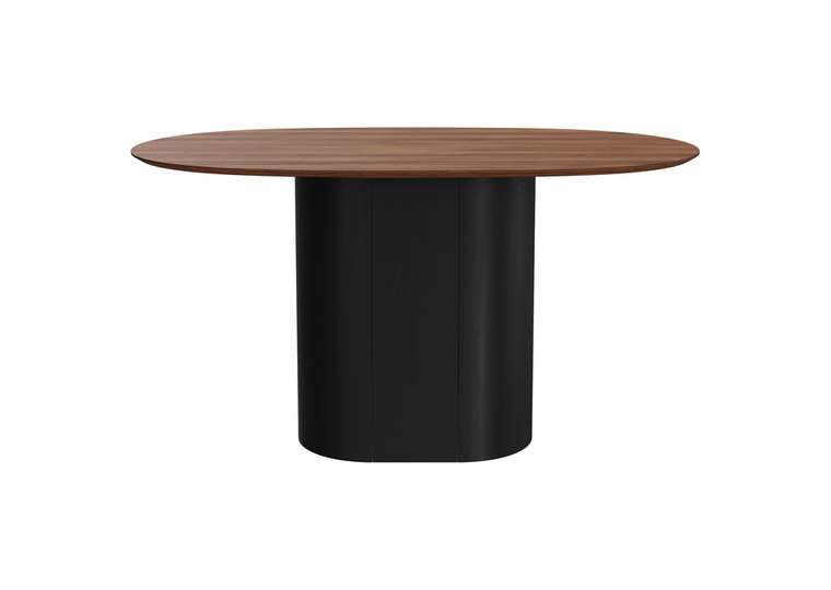 Овальный обеденный стол Type 140 черно-коричневого цвета