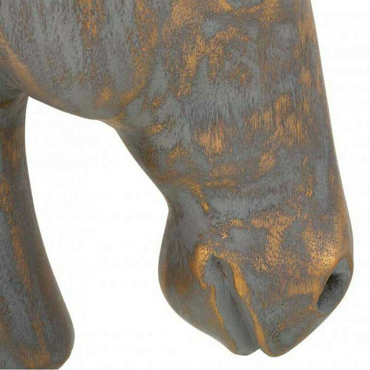 Декоративная фигура Серый Позолоченный полистоун Лошадь 15 x 31 x 31 cm