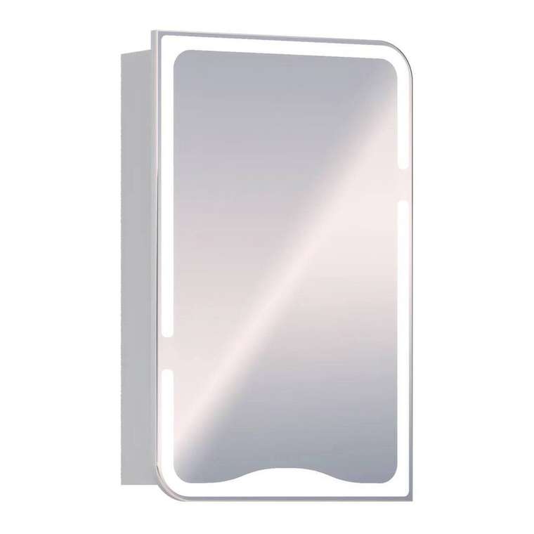 Шкаф навесной с зеркалом Каллао 45 белого цвета