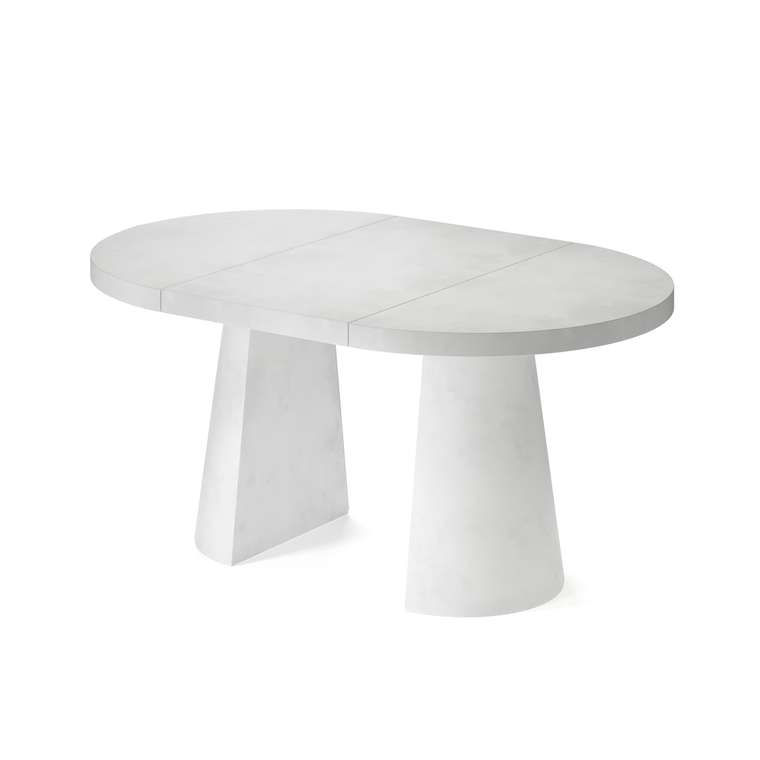 Раздвижной обеденный стол Кастра L белого цвета