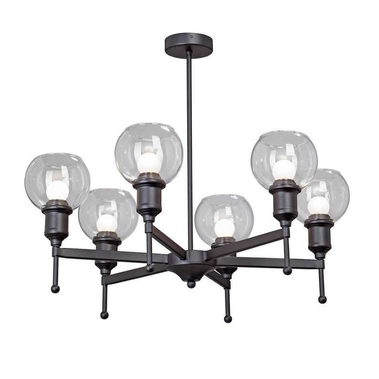 Потолочная люстра с прозрачными плафонами