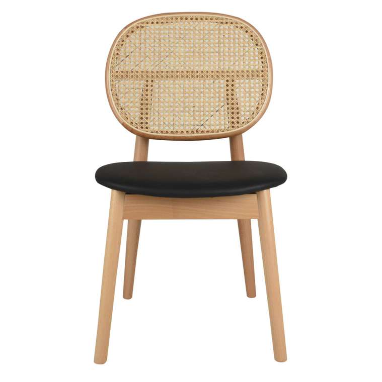 Обеденный стул Либри бежево-черного цвета