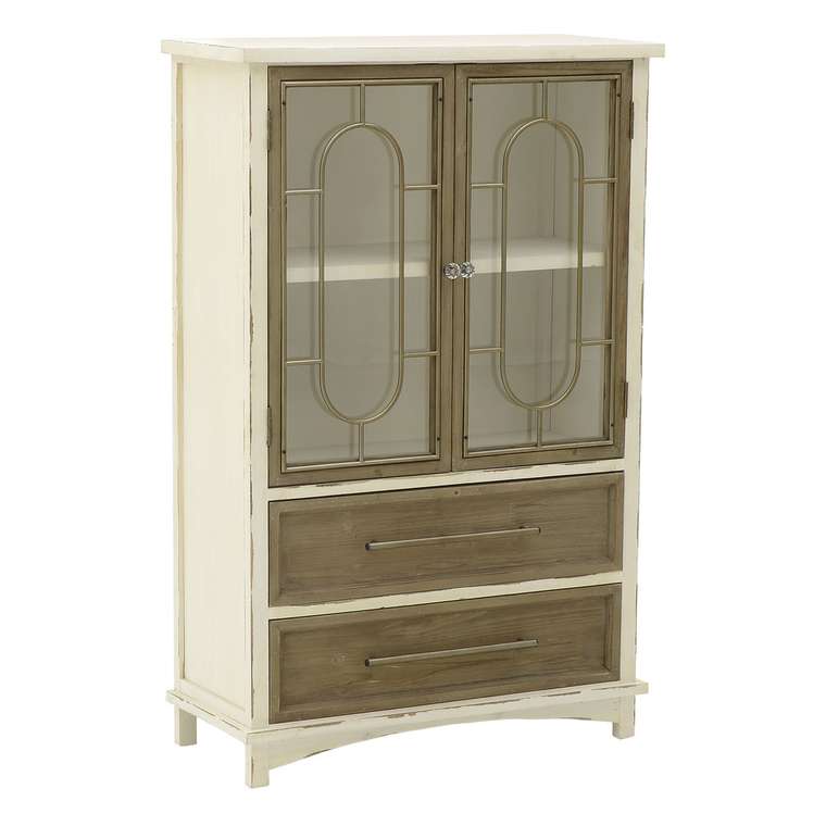 Шкаф-витрина из дерева и стекла 