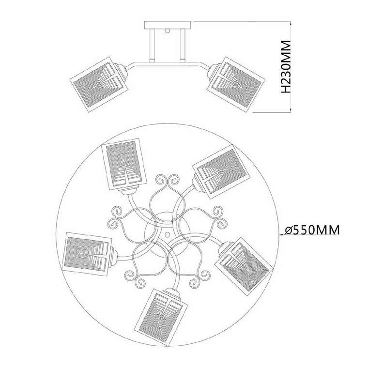 Потолочная люстра Spirea 1105/5PL (стекло, цвет белый)