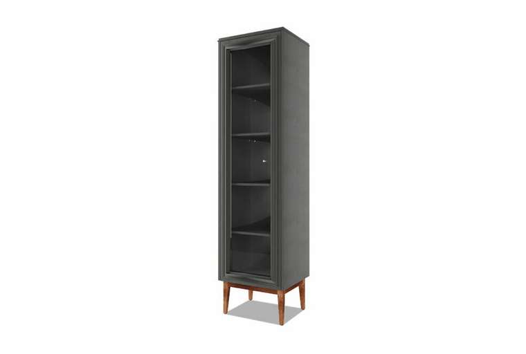 Книжный шкаф Сакраменто черно-серого цвета (левая)