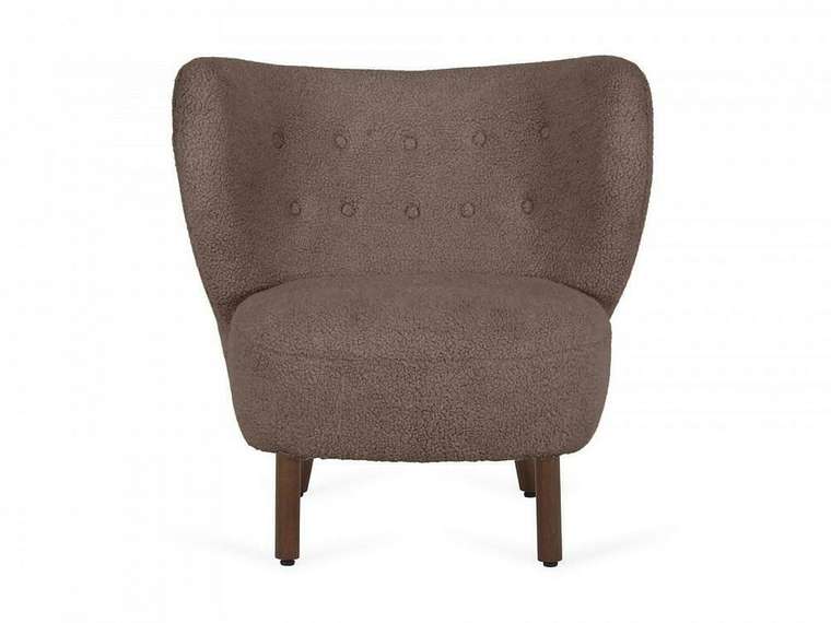 Кресло Lounge Wood коричневого цвета