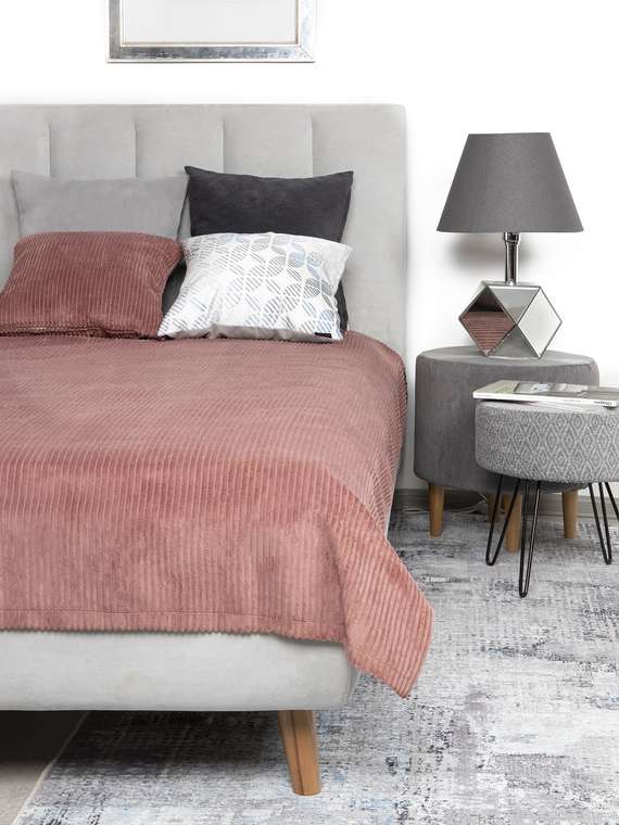 Покрывало Uno Cilium Coral 140x210 кораллового цвета