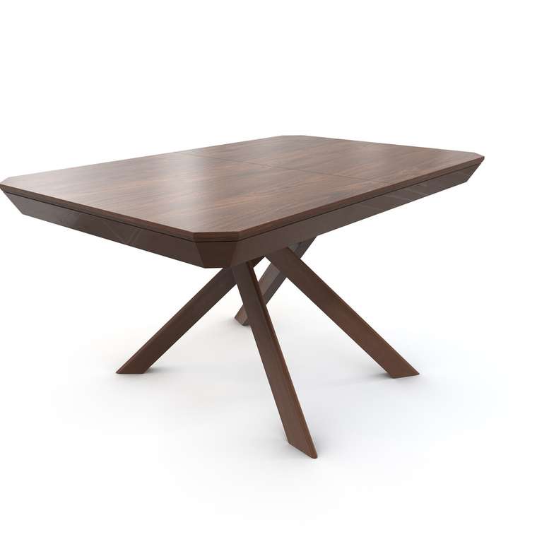 Раздвижной обеденный стол Bezzo коричневого цвета