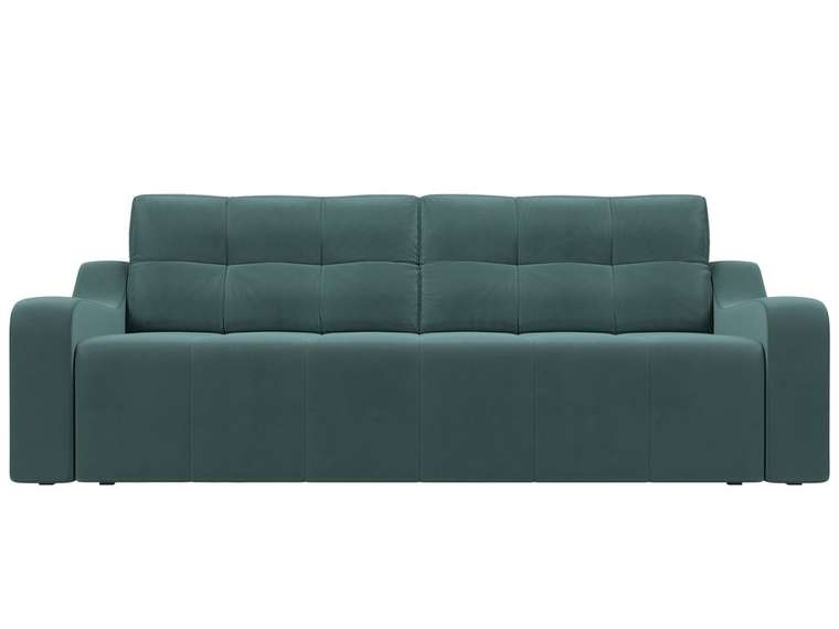 Прямой диван-кровать Итон бирюзового цвета