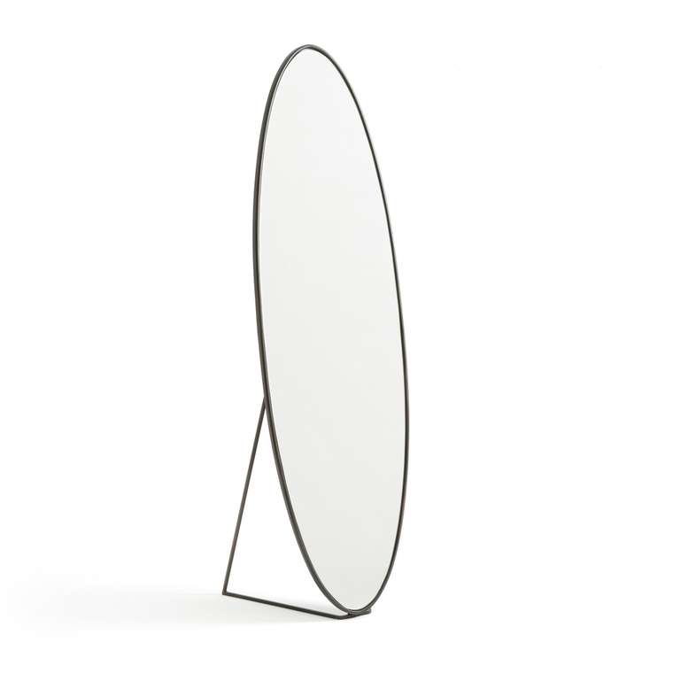 Зеркало напольное Психея овальное с металлическим каркасом Koban серого цвета