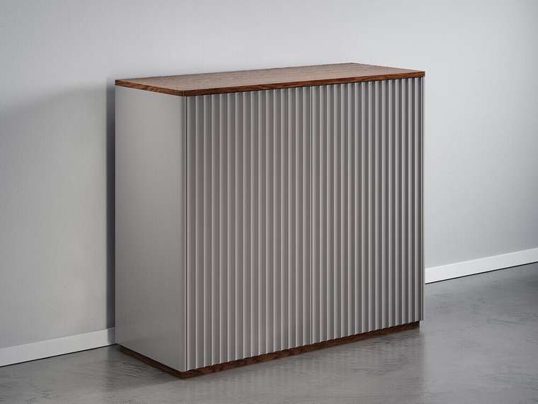 Высокий комод Code VR13 серого цвета на цоколе