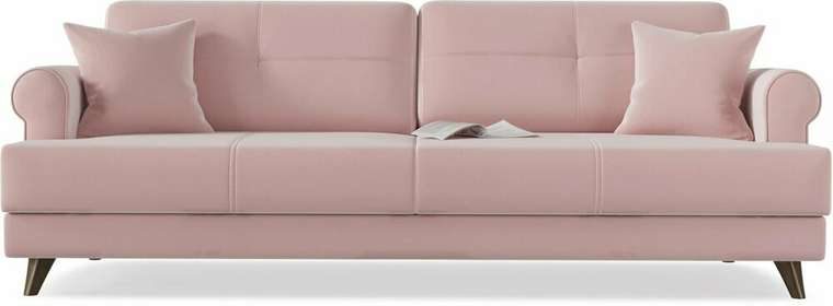 Диван-кровать прямой Мирта светло-розового цвета