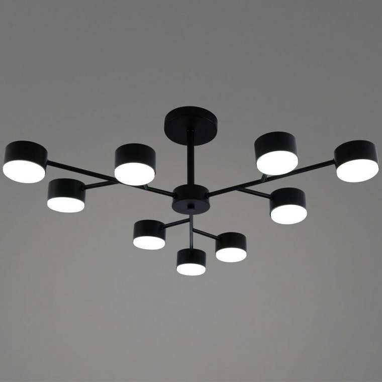 Люстра на штанге 03726-0.3-09 BK GX53 (металл, цвет черный)