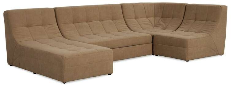 П-образный диван-кровать Палладиум светло-коричневого цвета