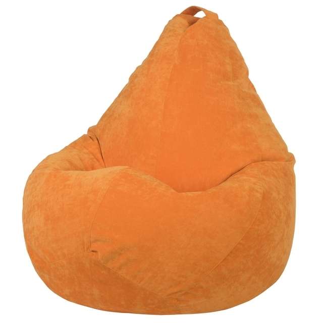 Кресло-мешок Груша 2XL оранжевого цвета 
