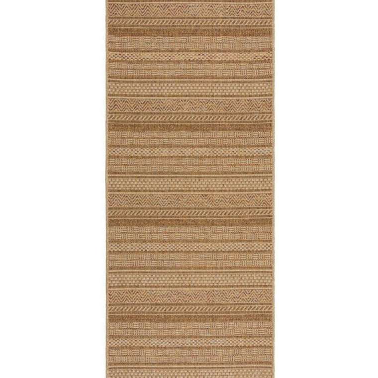 Farah Stripe Indoor Outdoor Teppich в цвете Juteoptik