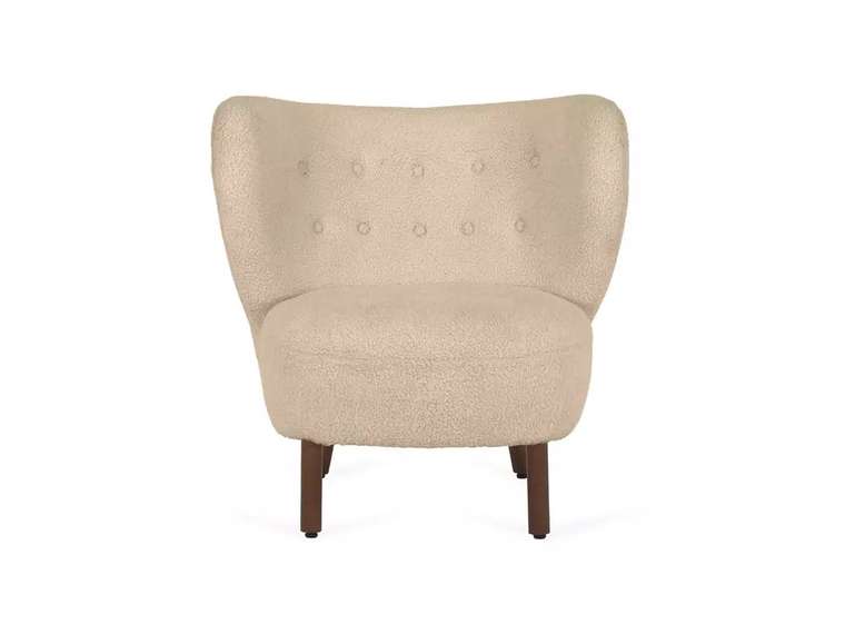 Кресло Lounge Wood бежевого цвета