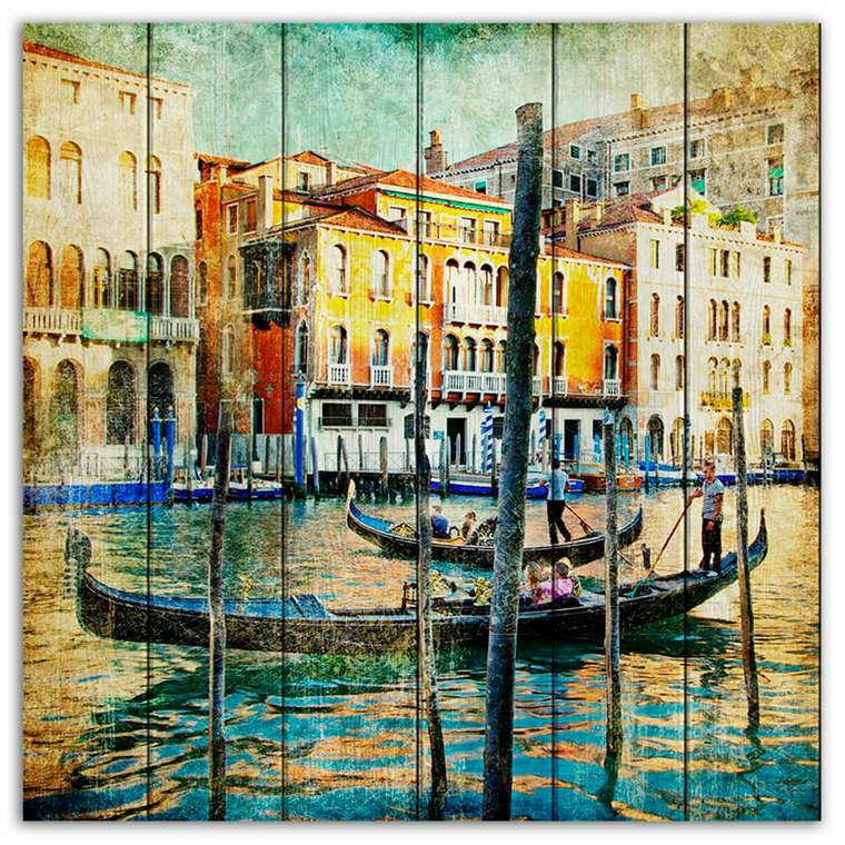 Картина на дереве Венеция 40х40 см