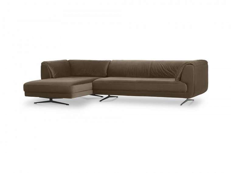 Угловой диван Marsala темно-коричневого цвета