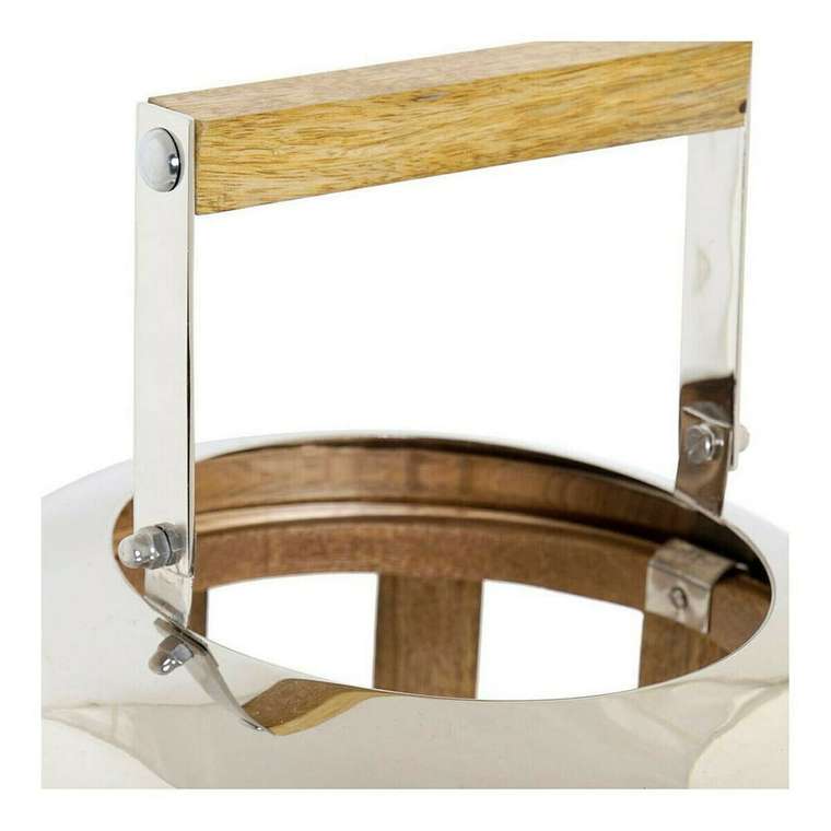 Фонарь DKD Home Decor Серебряный Деревянный Металл (22 x 22 x 32 cm)