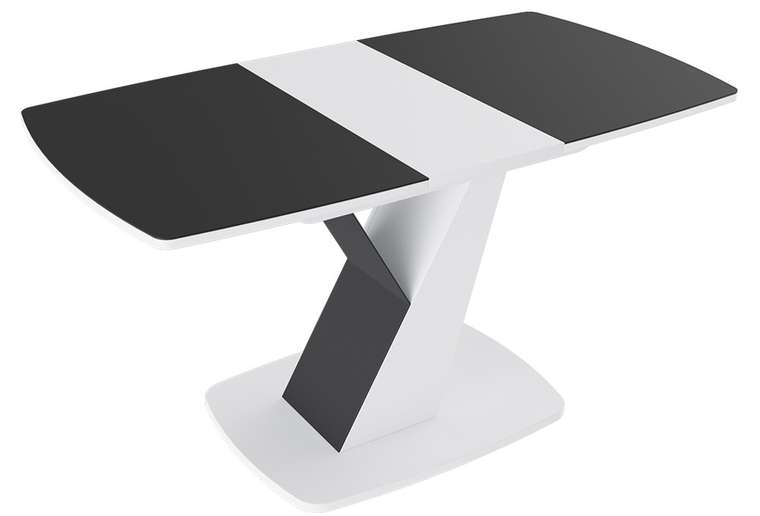 Стол обеденный Гарда черно-белого цвета