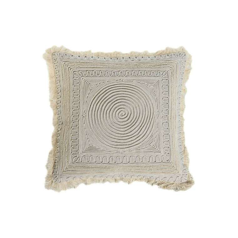 Подушка Boho 45х45 бежевого цвета
