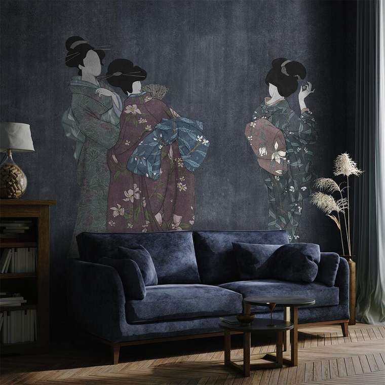 Дизайнерские обои арт. KIMONO №4 шовные на флизелиновой основе