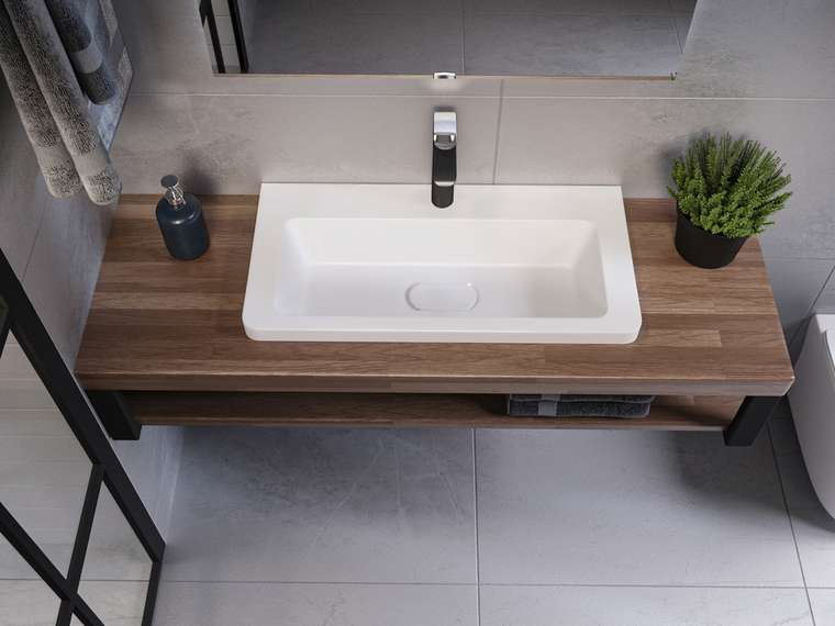 Раковина Modul Slim 70 белого цвета