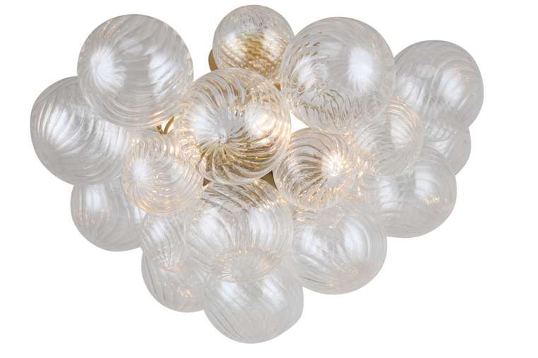 потолочная люстра Multibulla прозрачный металл, стекло 5*E14*40W, excluded