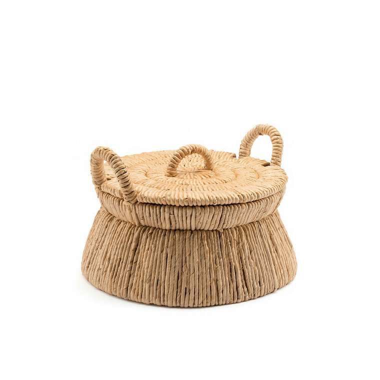 Корзина с крышкой Caja из плетеного бананового дерева  