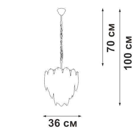 Люстра V5887-8/7, 7xE14 макс. 40Вт