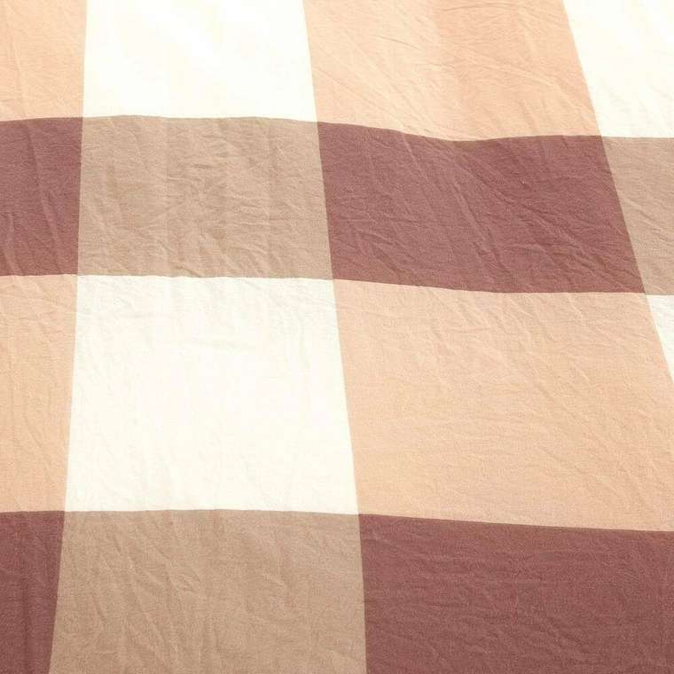 Комплект постельного белья Маркус №19 200х220 бежево-оранжевого цвета