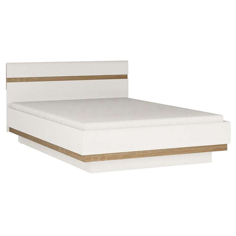 Кровать Linate без подъемного механизма 140х200 белого цвета