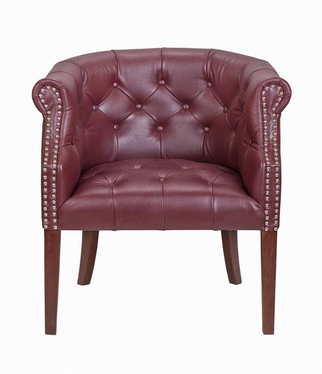 Кресло Grace vine leather красного цвета