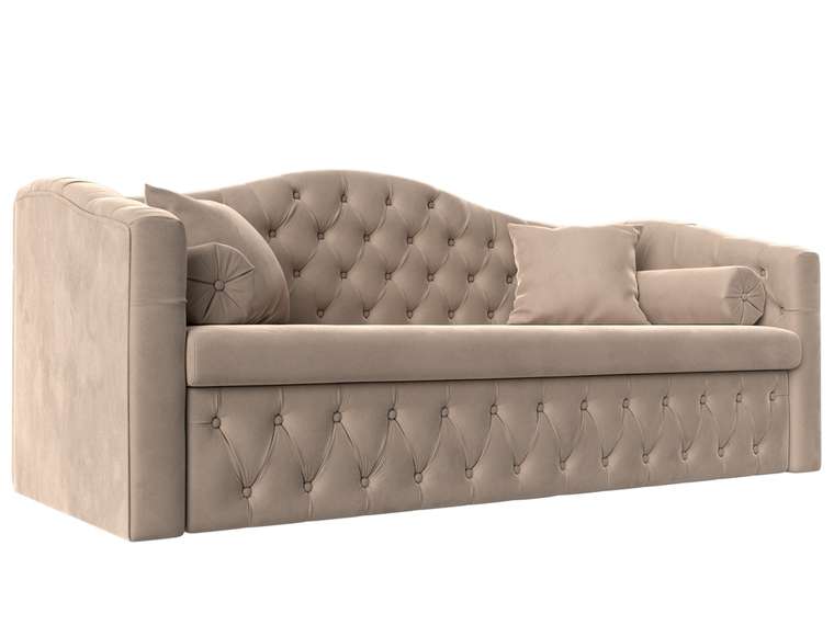 Прямой диван-кровать Мечта бежевого цвета