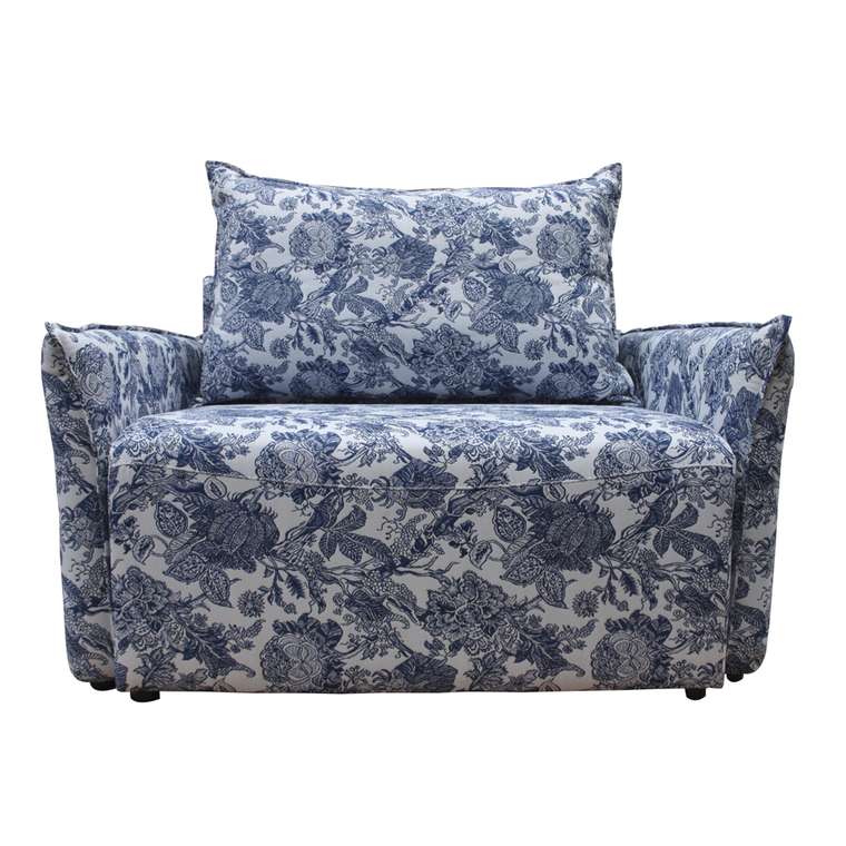 Кресло-кровать Голландия бело-синего цвета
