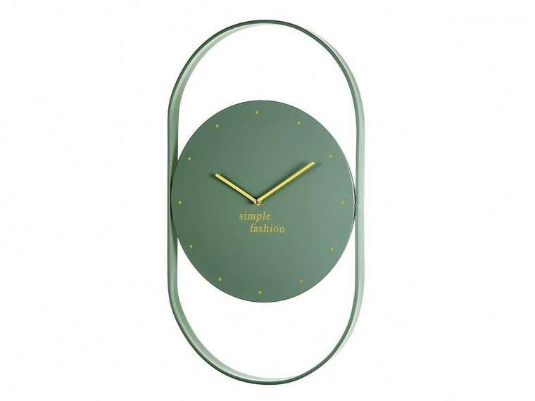 Часы настенные Simple Fashion Aviere зеленого цвета