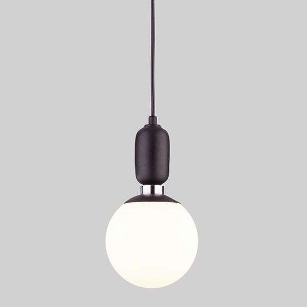 Подвесной светильник Bubble Long черного цвета с длинным тросом 