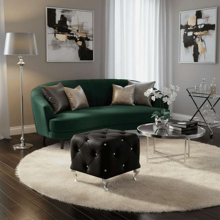 Пуф Hestia K черного цвета