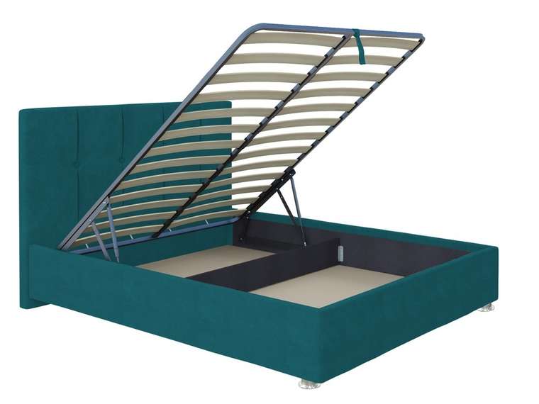 Кровать Ливери 120х200 темно-зеленого цвета с подъемным механизмом