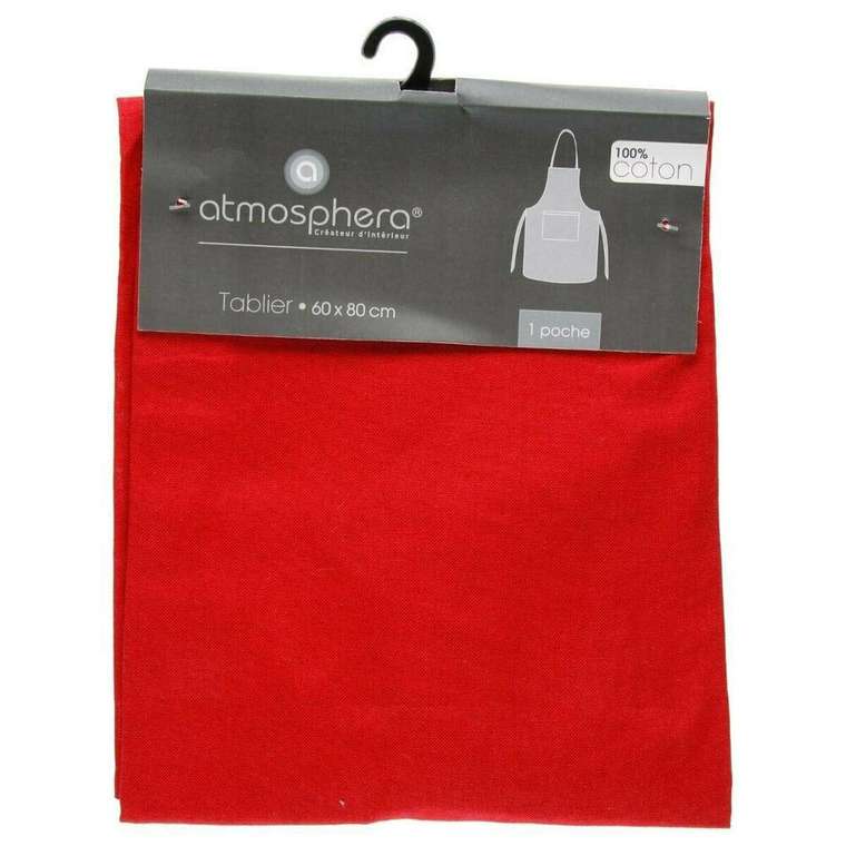 Фартук с карманом Atmosphera Красный Хлопок 60 x 80 см