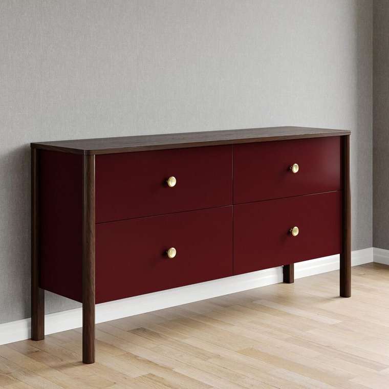 Комод Bergen BG003 бордового цвета