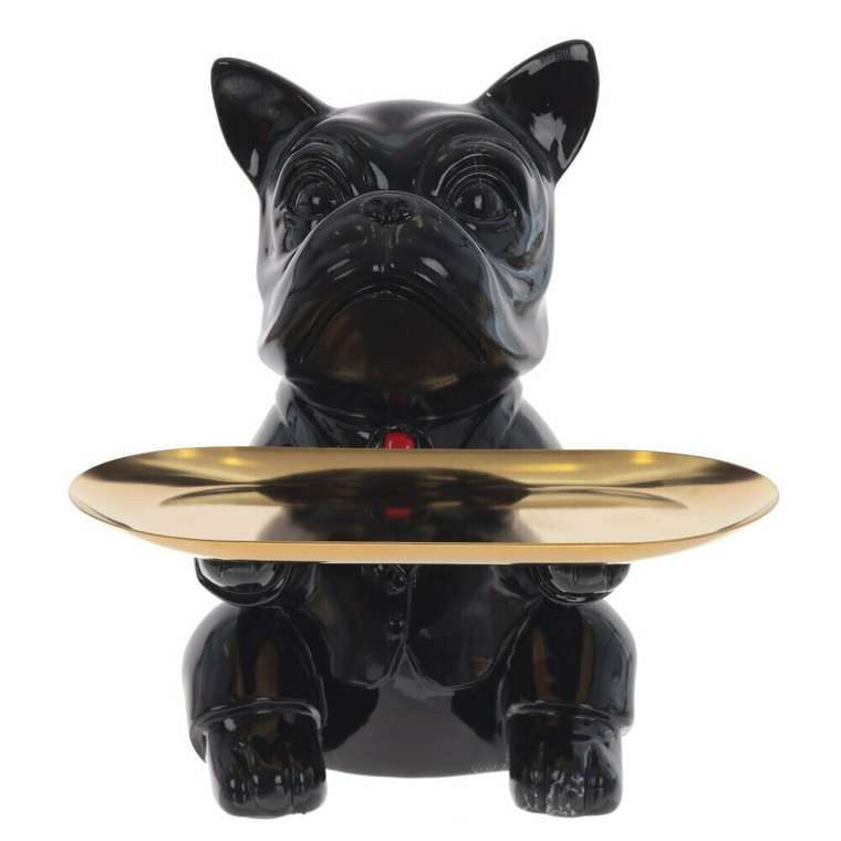 Декоративная фигурка Собака черного цвета