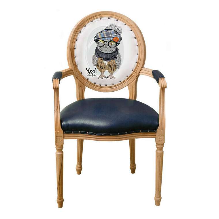 Кресло Умный филин с сидением синего цвета
