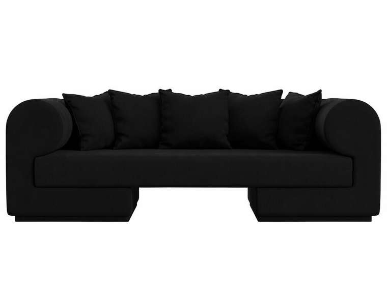 Прямой диван Кипр черного цвета